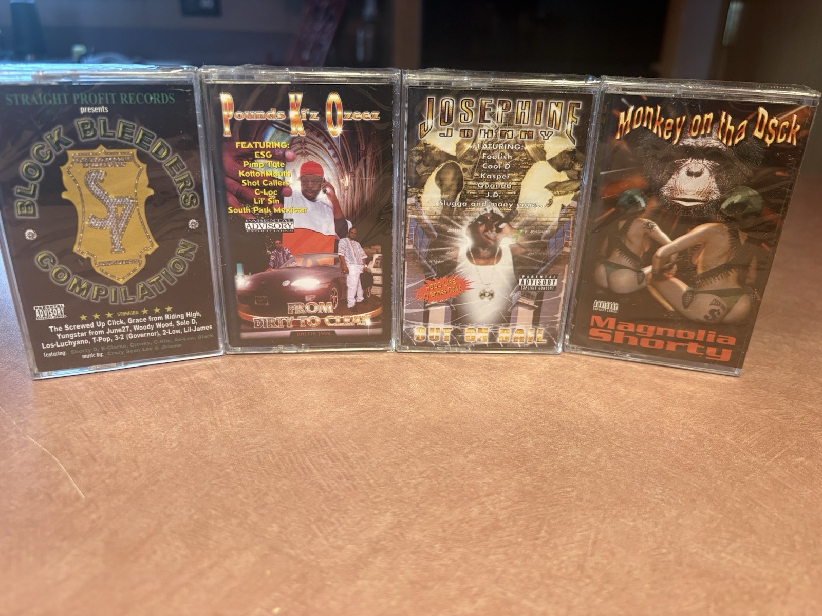 Lot of 4 new sealed Gangsta Rap Cassettes
