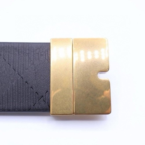 Burberry B Cut Men Reversible Leather Belt With Gold Buckle Size 115 - Picture 3 of 8