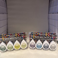 LOT OF 2-Tsukineko 4-Pack Assortment Memento Dew Drops Fade-Resistant Dye Ink,