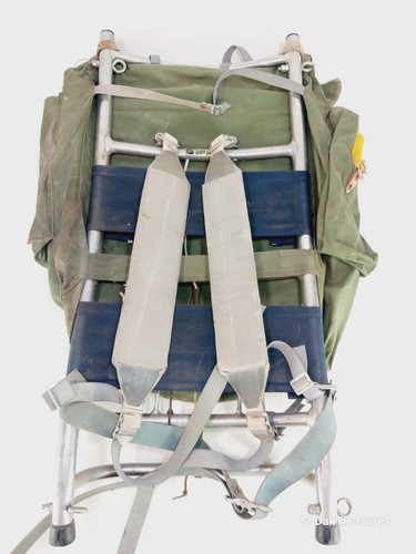 Zaino da trekking vintage Fjallraven telaio esterno GRANDE 32" borsa tela verde - Foto 8 di 9