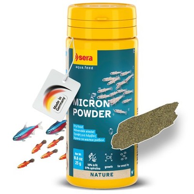 Micron Powder 50ml (1,7 fl oz) | Ultra-Fine Fry Food with Krill & Spirulina f...