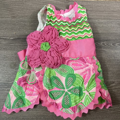 Mud Pie Bebé Niñas Rosa Floral Delantal Babydoll Top y Bloomer Pantalones Cortos 9-12 - Imagen 2 de 8