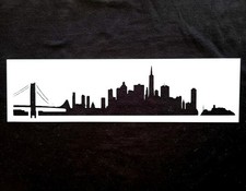 San Francisco Skyline Silhouette Reusable Stencil
