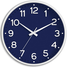 Wall Clock, Silent Wall Clocks Battery Operated 8 Inch-Modern Non Ticking Analog