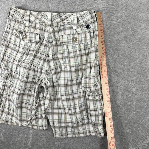 Y2K Express Cargo Shorts Mens 30 Plaid Baggy Skater 2000s Retro READ - Picture 10 of 13