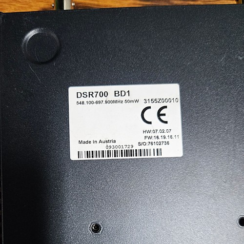 AKG DSR700 V2 Band 1 Digital Stationary Receiver BD1 548.100-697.900 MHz + Accs. - Picture 8 of 11