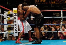 Danny Williams white trunks and Mike Tyson black trunks fights eac 2004 Photo 73