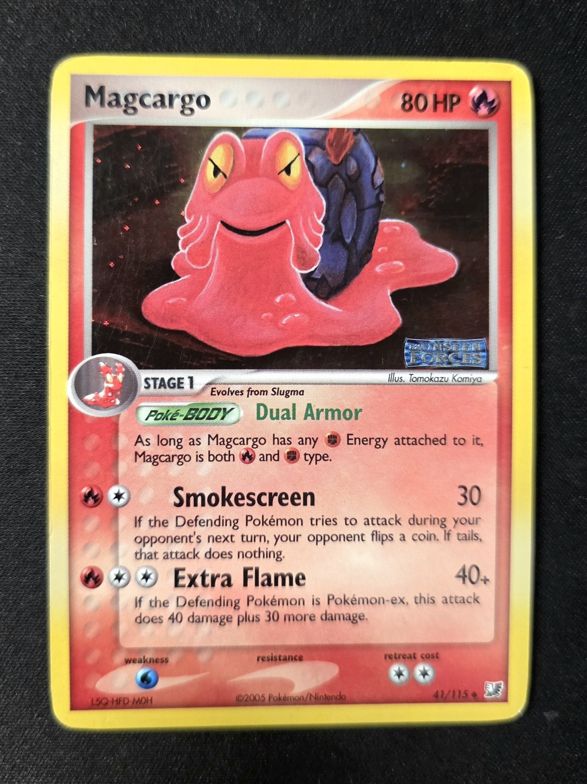 Pokémon TCG - Magcargo 41/115 Stamped Unseen Forces 2005 Holographic -LP