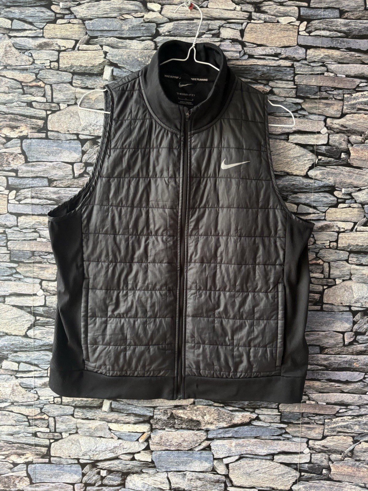 Nike Therma Fit Running Vest Gilet Black Women's Size Large (DD6084 010)