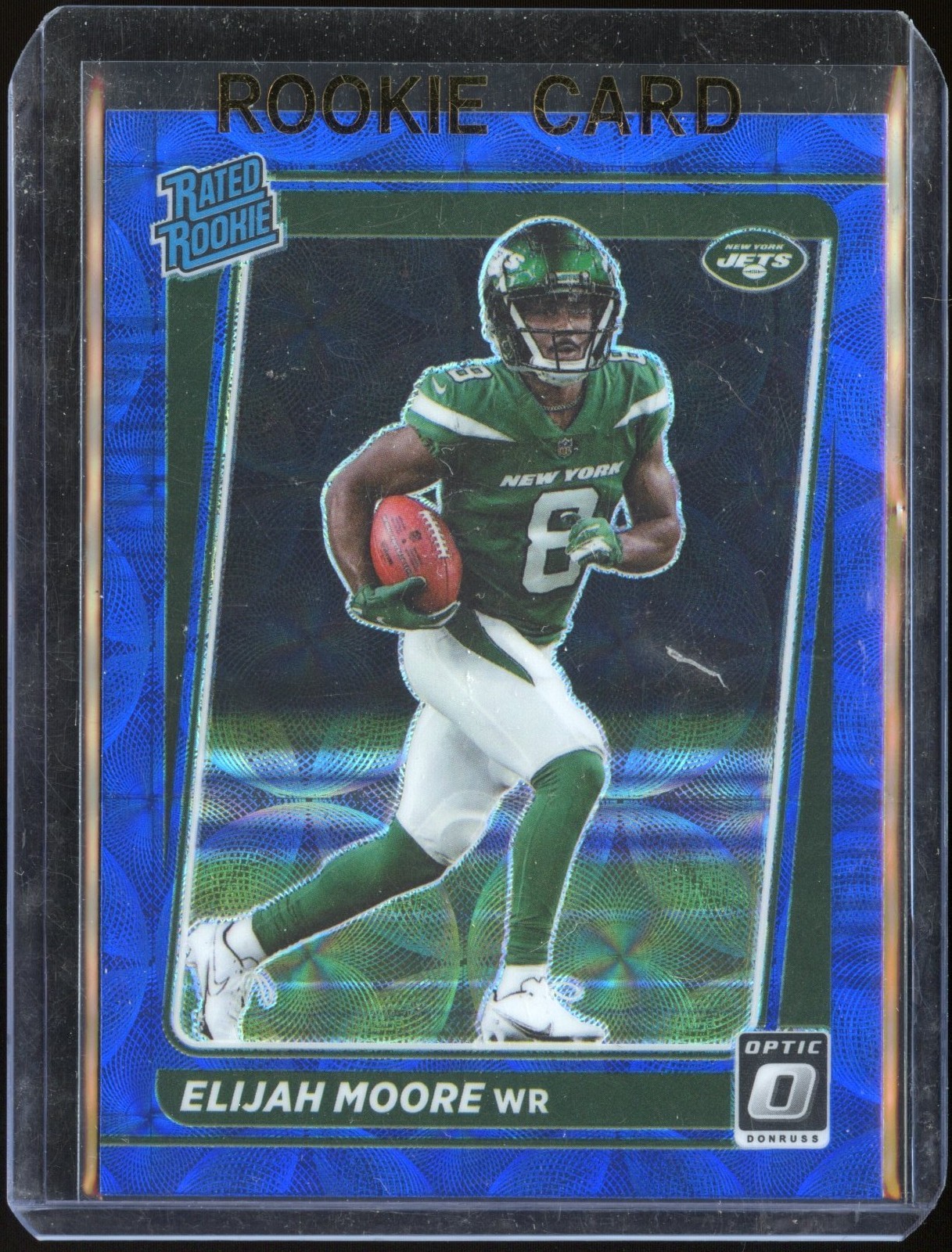 2021 Donruss Optic #216 Elijah Moore Blue Scope