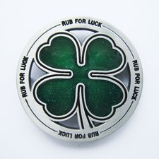 New Vintage Irish Lucky Leaf Belt Buckle