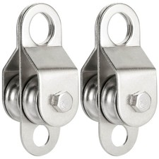 Double Pulley Block Small Snatch Cable for 0.23Inch/6mm Wire Rope, Pulley Whe...