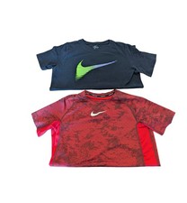 EUC Nike Kids Size Large Red Black Short Sleeve Shirt Bundle