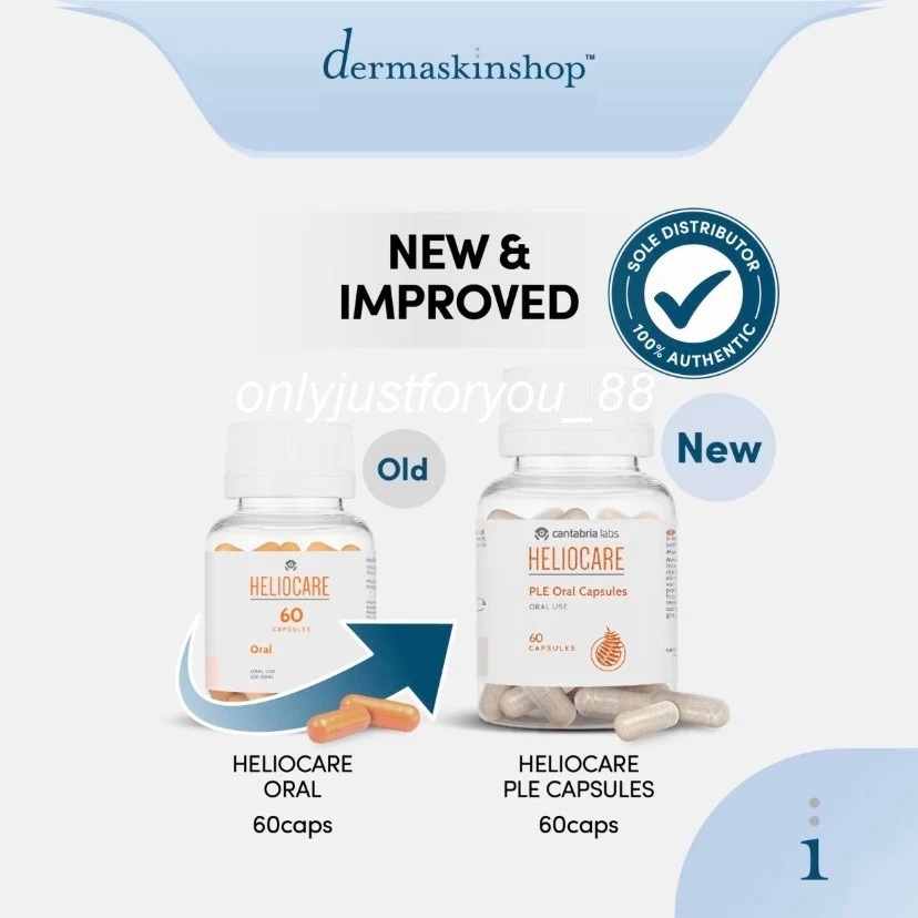 3x Heliocare Oral Sunblock Supplement (60 Caps) Skin Anti-Aging Sun Protection - Image 4 of 4