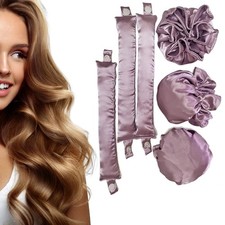 3Sets/6PCS New Satin Heatless Hair Curler,Soft Heatless Curling Rod Headband ...