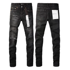 2025 New purple brand men's personality Fashion Slim Fit Jeans