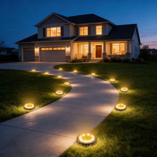 16 Pack Waterproof Solar Ground Lights for Elegant Outdoor Pathway ...