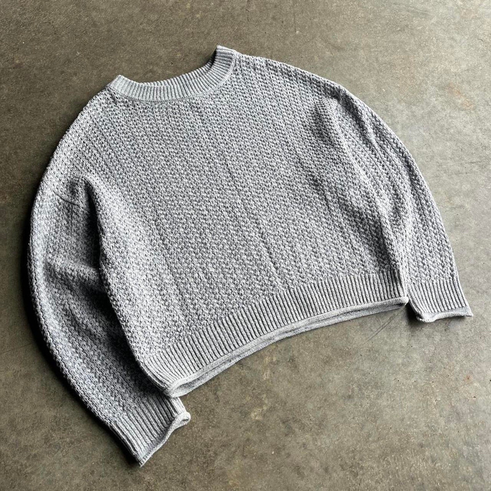 2000s universal thread grey cable knit sweater - image 2