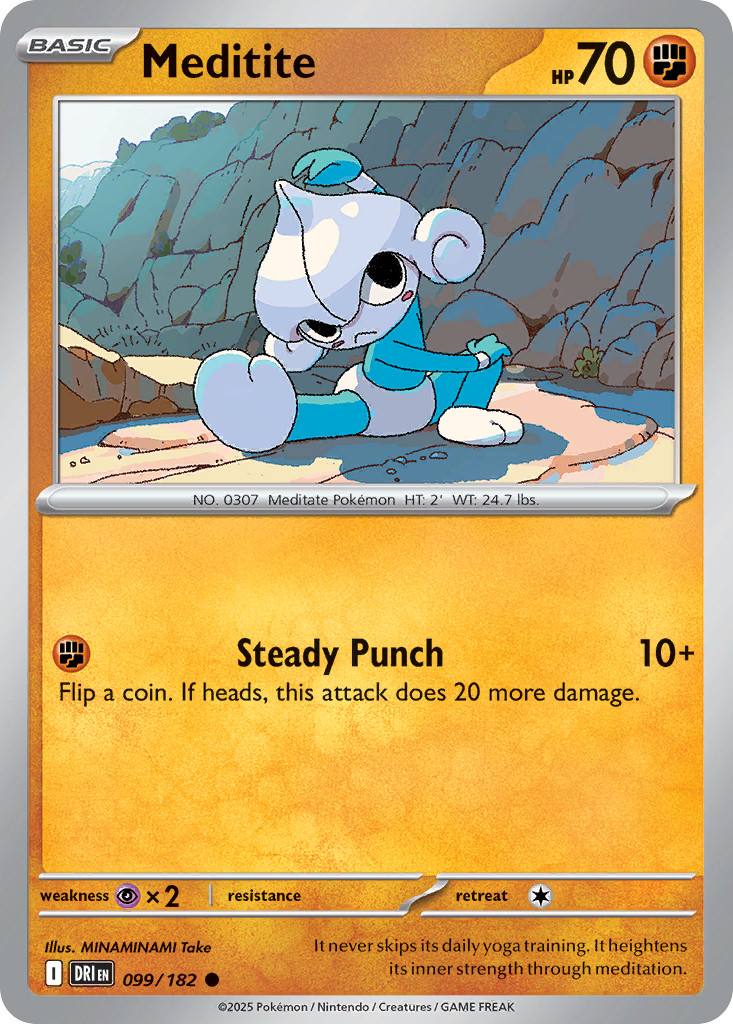 Meditite 99/182 Common | Destined Rivals | Pokemon Card