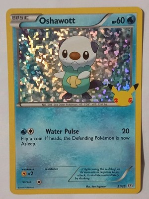 Pokemon Oshawott McDonalds Error Confetti Holo mit Flecken Karte (M.P) 21/25 2021