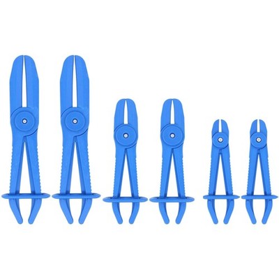 Schlauchklemmen Set Schlauchzange Abklemzange Kunststoff Blau 6-tlg