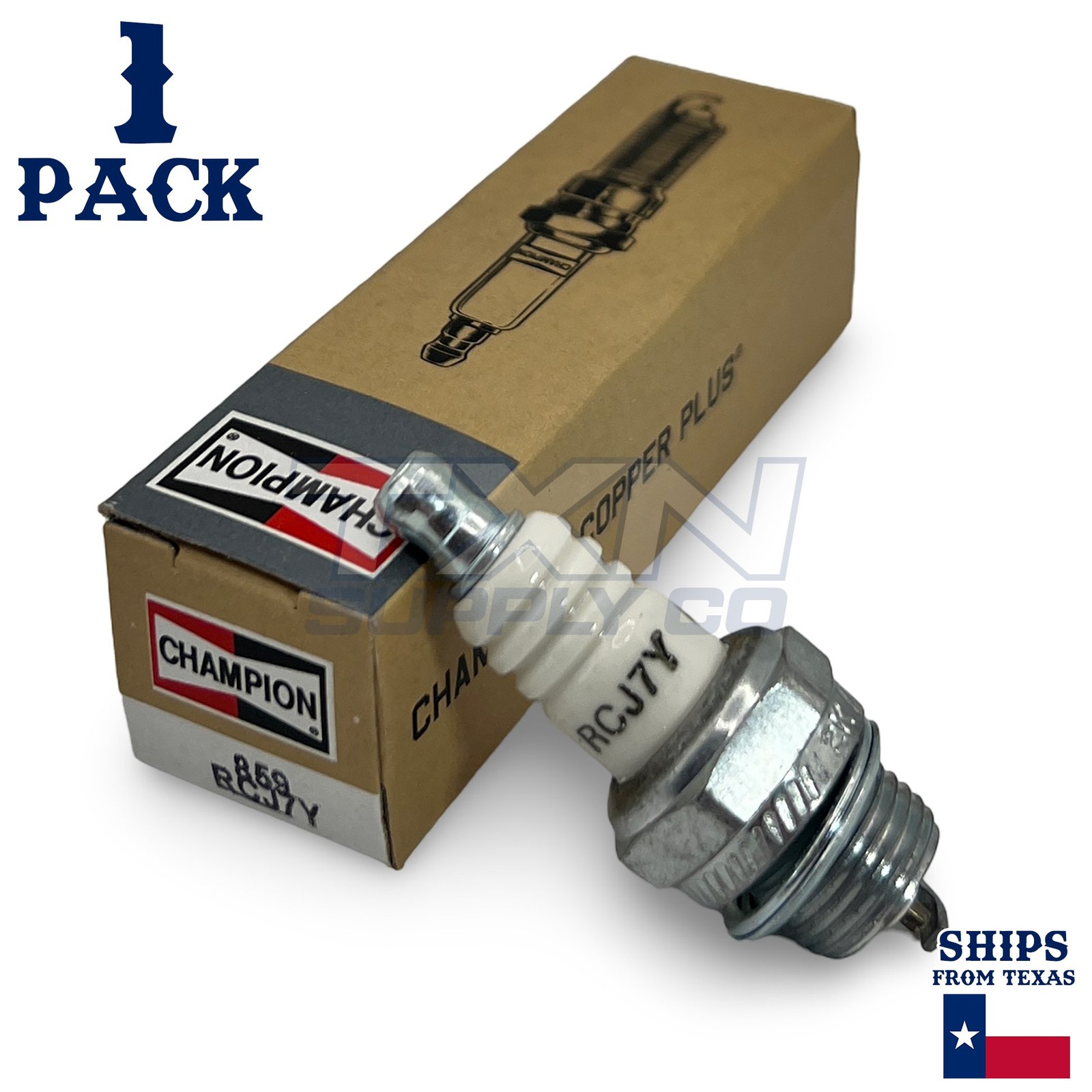 Champion 859 Copper Plus Spark Plug RCJ7Y - 1 Pack