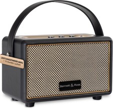 Haut-Parleur Enceinte Bluetooth Sans Fil Portable Vintage USB SD AUX Similicuir