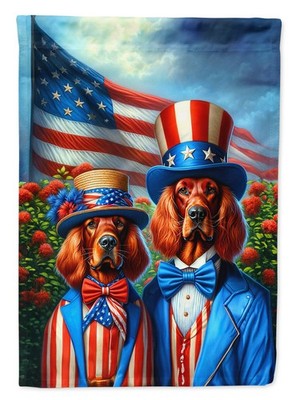 Caroline's Treasures All American Irish Setter Garden Flag DAC4253GF