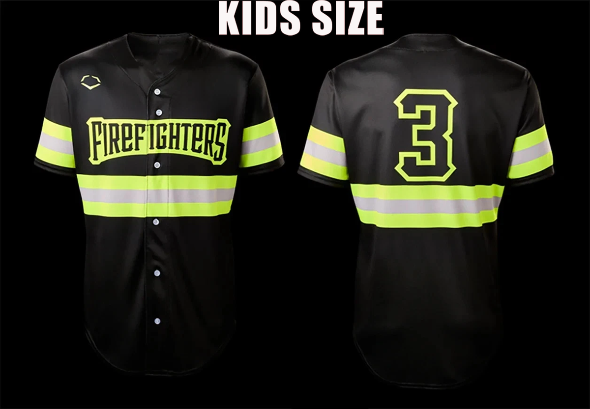 Hot Firefighters Savannah Bananas S-5XL Baseball Jersey Black