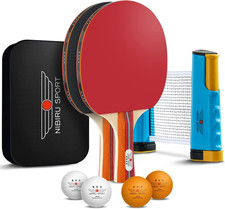 Professional Ping Pong Paddle Sets - 2 Player or 4 Player Table Tennis Paddles,
