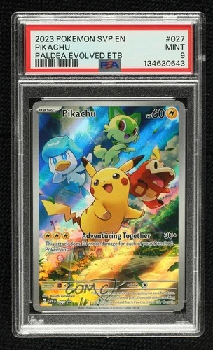 Pikachu (Paldea Evolved ETB) Pokémon Scarlet & Violet Black Star Promo CGC 9