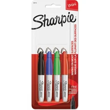 Mini Sharpie Marker Permanent Fine Point 4/ST BK/RD/BE/GN 35113PP