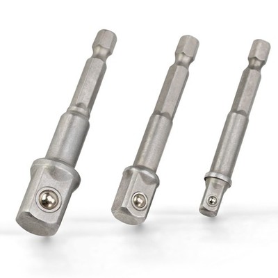 HASKYY Stecknuss Adapter Set 3 tlg Verlängerung Bit 1/4'' 3/8'' 1/2'' Akkuschrauber