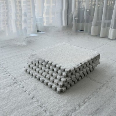 Soft Plush Foam Floor Mat Interlocking Square Tiles for BedFor room Flooring