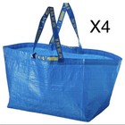 4 IKEA FRAKTA SHOPPING BAG NEW LARGE REUSABLE LAUNDRY TOTE GROCERY STORAGE