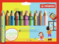 Stabilo Multitalentstift Woody 3 In 1 Duo, 10Er Kartonetui 1 Bis 40 Stk