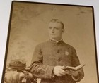 Rare Antique American Salvation Army Uniformed Man Badge Salem MA Cabinet Photo! — photo 5