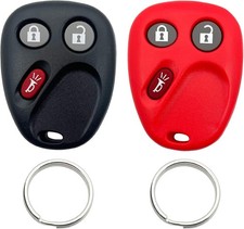 Replacement Key Fob Shell Keyless Entry Remote Car Key Fob Case-Black  Red
