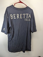 BERETTA TEAM T-Shirt Men's XL Black Short Sleeve Crew Neck Tee Sleeve Logo