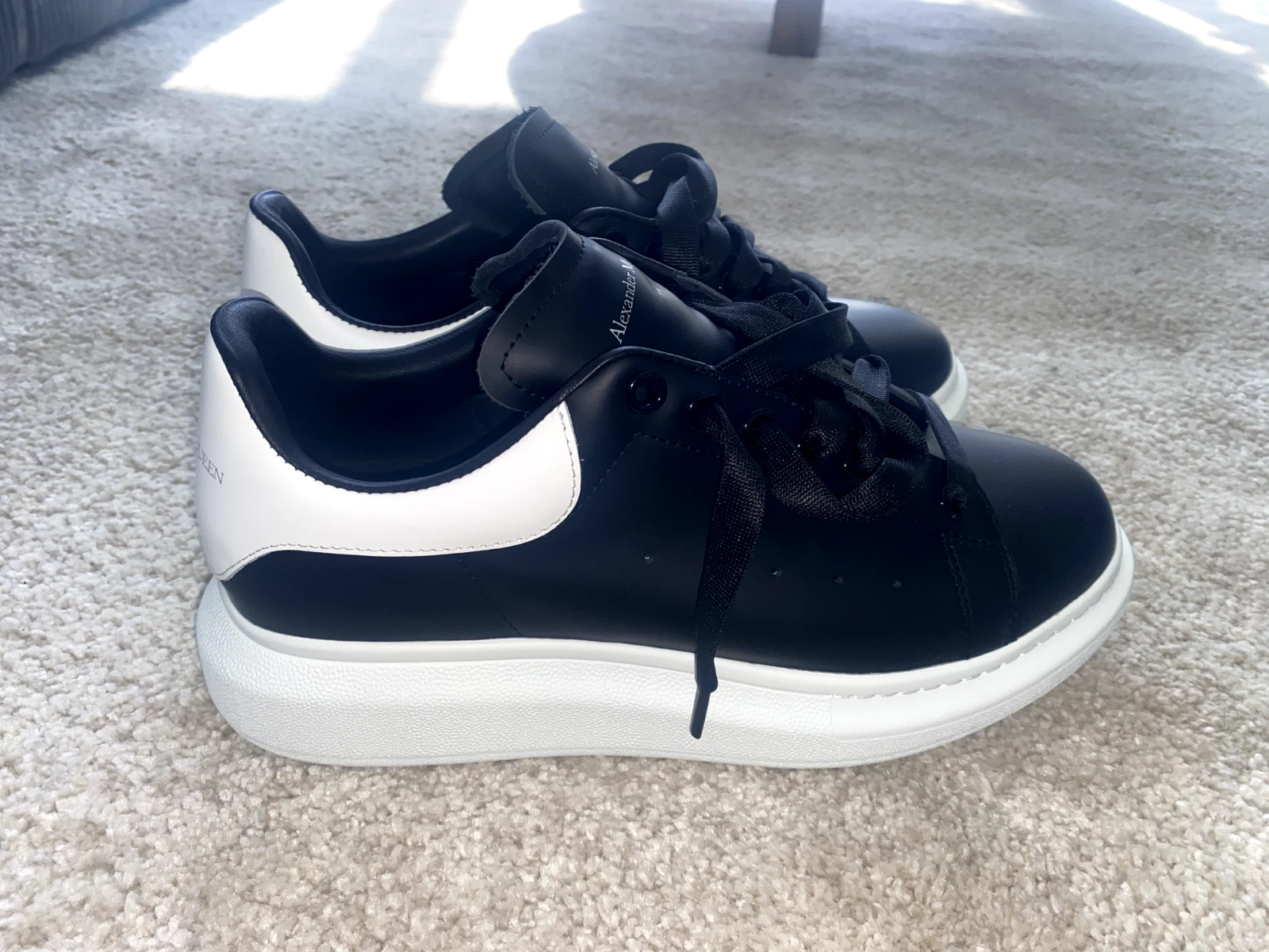 Alexander McQueen — Alexander McQueen black and white men's casual shoes size 12 never worn