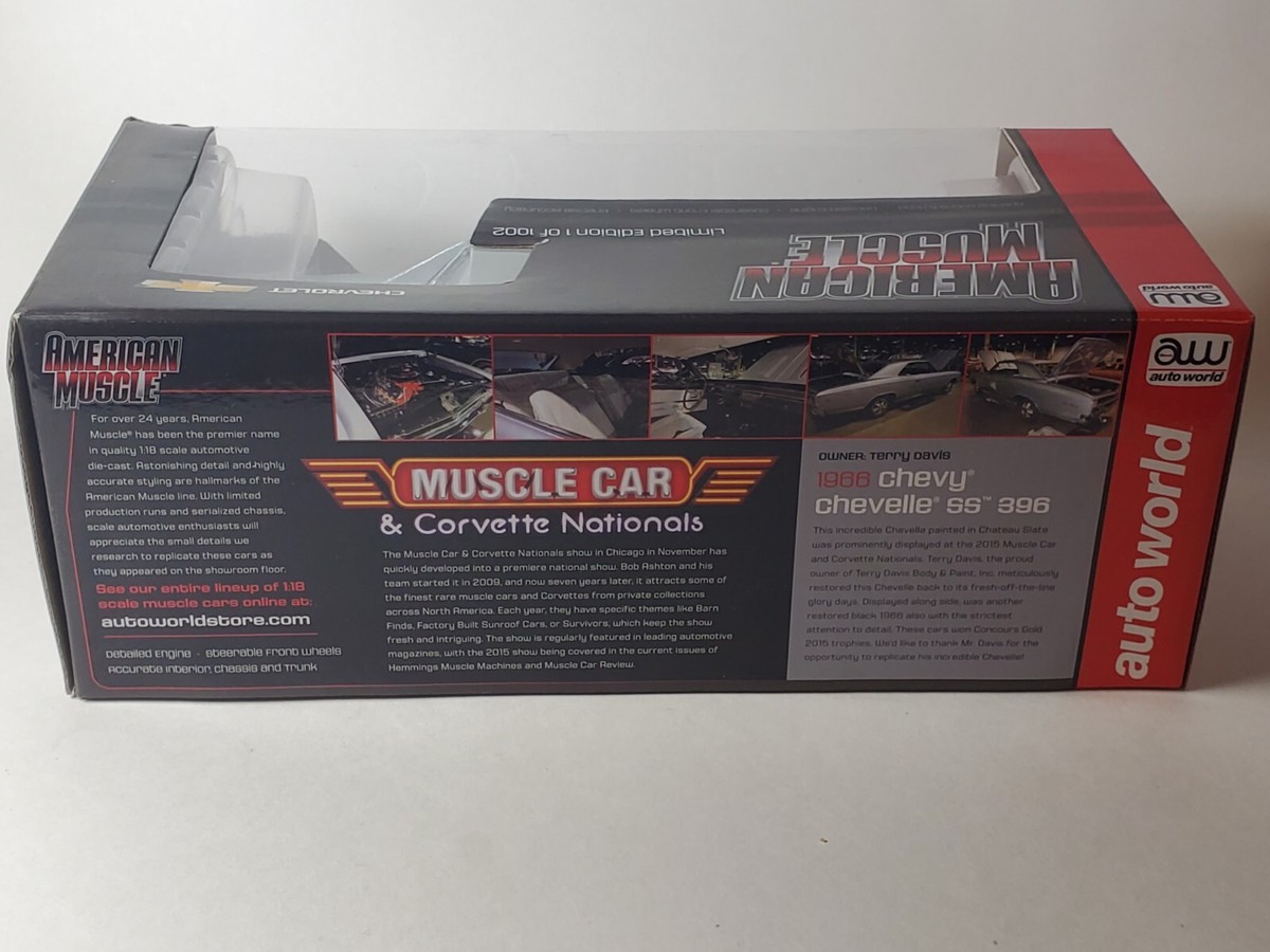 Auto World 1966 Chevy Chevelle SS 396 1:18 Read! Diecast Limited