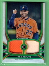 2023 Topps Tribute Jose Altuve Dual Relic Green #/99 Jersey Bat Astros SP