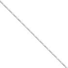 Chain Anklet; 10 inch; Lobster Clasp Real 14kt White Gold 2.75mm Flat Figaro