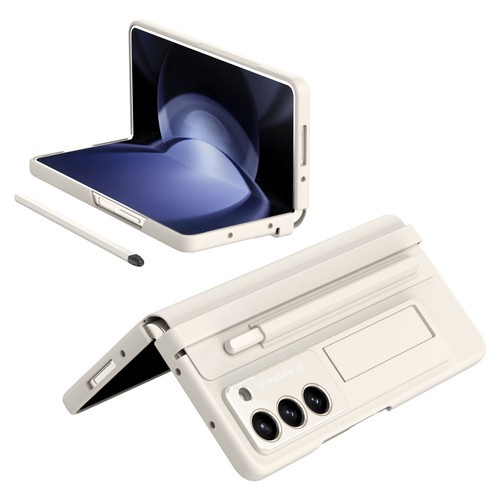 Pour Samsung Galaxy Z Fold 6 5 4 charnières étui support cuir + stylo S - Photo 19 sur 58