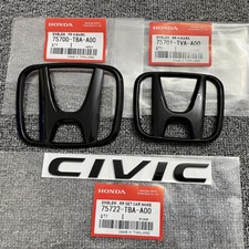Front Grille Trunk Car Name Black Emblem For Honda Civic 2017-2021 Fk Hatchback