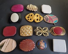 14 Piece Vintage 80s 90s 2000s Womens Belt Buckle Lot For Elastic Stretch Belt