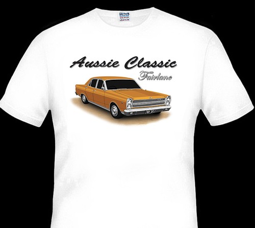 1969 FORD ZC FAIRLANE 500 QUALITY WHITE TSHIRT ( 12 CAR COLOURS ) BIG FIT - Picture 2 of 12