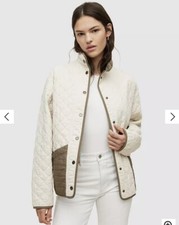 Womens All Saints Madison Reversible Jacket White/khaki Size Large(14) #r