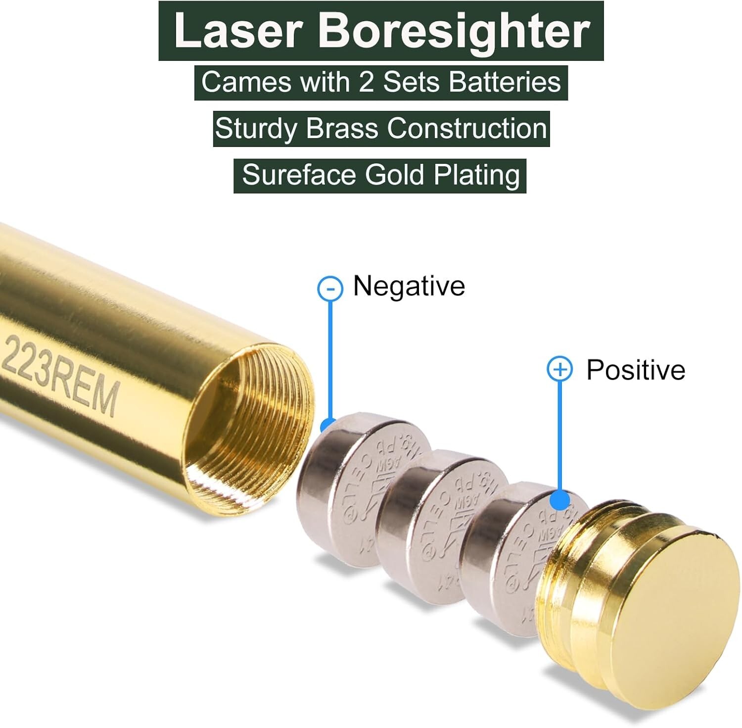 Hunting Bore Sighter Sight 223 rem 5.56 Cartridge Red Laser Boresighter