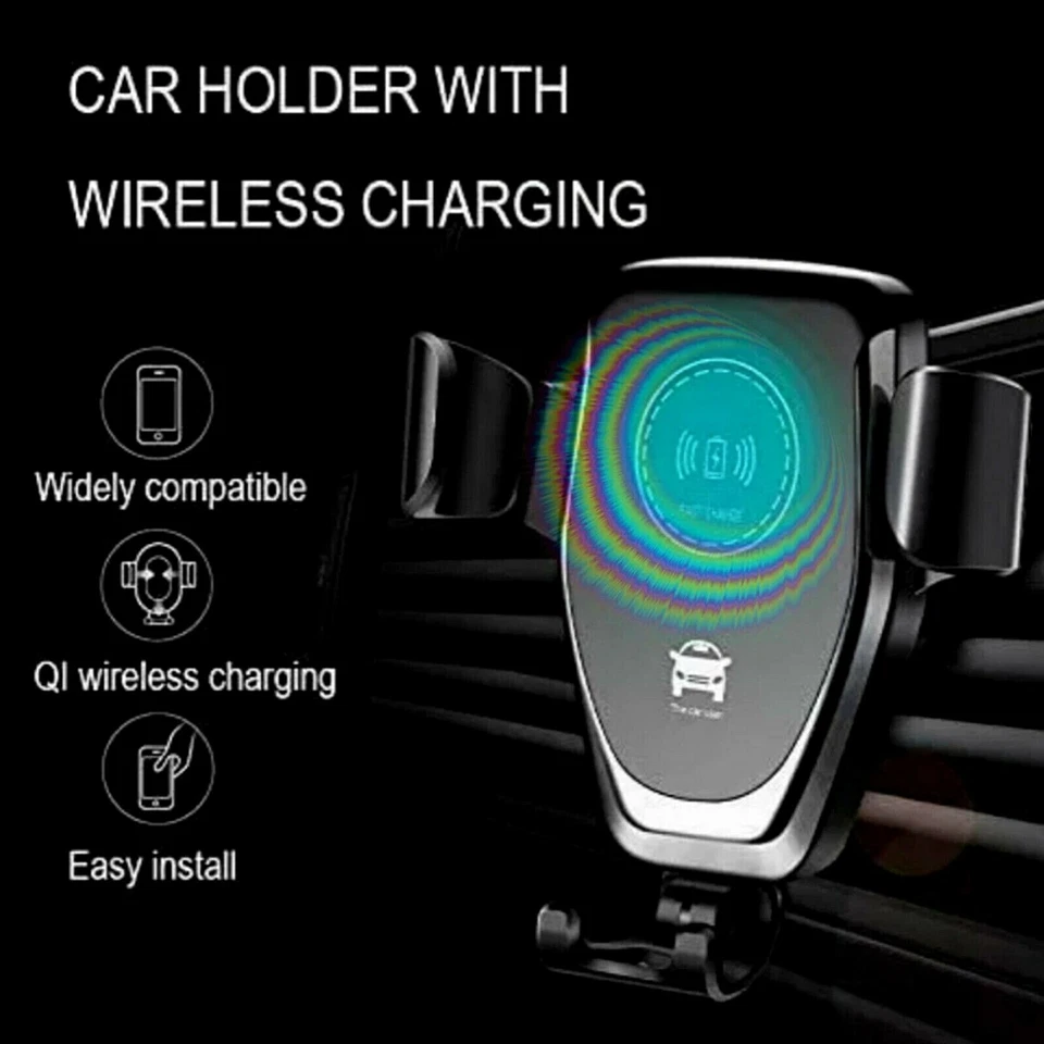 Cargador de Auto Coche Carro Inalambrico para telefonos iPhone Samsung LG Google - Image 2 of 4